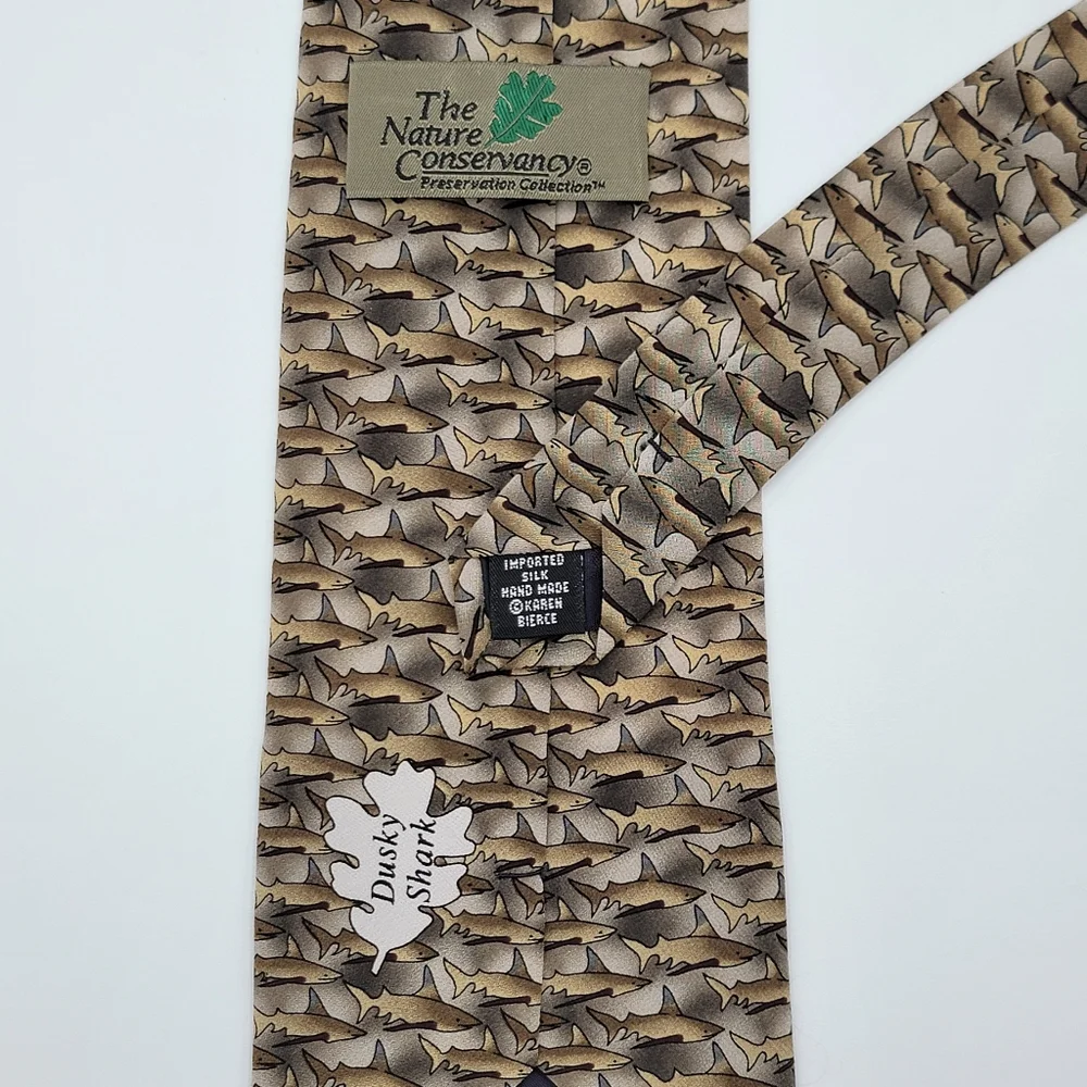 The Nature Conservancy Preservation Collection‎ Dusky Shark Silk Necktie Tie
